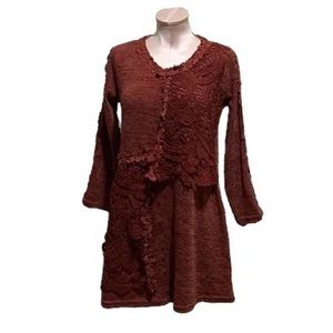 GUC Pretty Angel Russet Red Knit Sweater Tunic